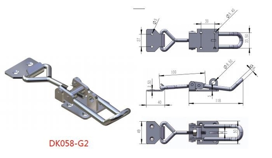 Chốt kéo có thể điều chỉnh bằng sắt mạ kẽm