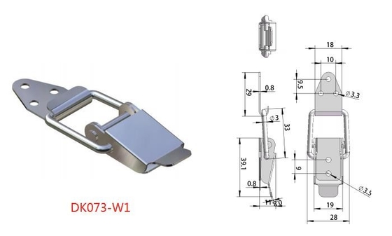 DK071 Chốt chuyển đổi bằng thép không gỉ mạ niken với móc an toàn