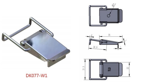 SS201 tự khóa Hasp chuyển đổi chốt chống ăn mòn cho thùng cách điện
