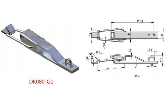 Mạ kẽm đã hoàn thành chống rỉ Có thể điều chỉnh hạng nặng có thể điều chỉnh Khóa chốt